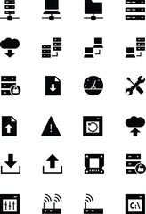 Canvas Print - 
Database and Server Vector Icons 
