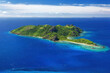 Aerial view of Kuata Island, Yasawas, Fiji