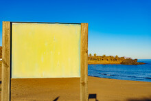 Empty Board On Spanish Beach