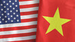 © Aleks Taurus - Vietnam and United States two flags textile cloth 3D rendering