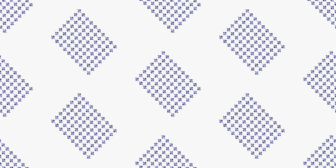 trendy stripes pattern Vector blue line hand drawn seamless