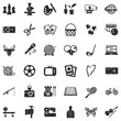 © andrej - Hobbies Icons. Black Scribble Design. Vector Illustration.