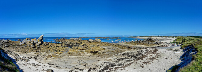 Canvas Print - Panorama du Littoral à Kerlouan, Finistère, Bretagne, France