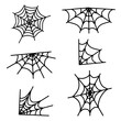 © Vladimir - Halloween spider web isolated on white background. Hector venom cobweb set. Vector illustration