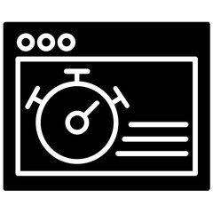 Wall Mural - webpage having a performance indicating tool inside, a complete icon for page performance