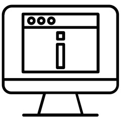 Wall Mural - 
Lcd and web page with i sign, showing icon for page not found 
