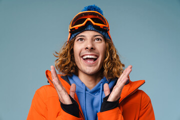 Wall Mural - Close up of an excited young man