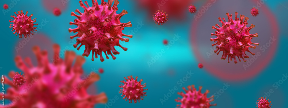 virus cell neon background	
 - obrazy, fototapety, plakaty 