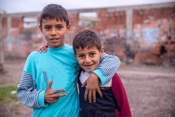 Wall Mural - Two young gypsies on the street