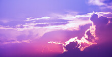 Purple Clouds And Sky Background