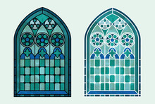Stained Glass Cool Tones