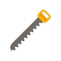 Poster - saw tool flat style icon