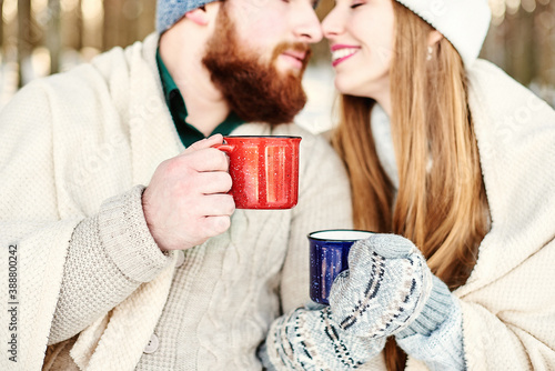 Cuadros en Lienzo True love and feelings winter holiday concept. Selective focus.