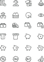 Poster - 
Banking and Finance Colored Vector Icons 
