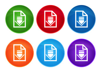 Wall Mural - Download document icon super round button set glass design