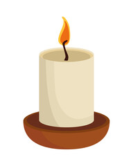 Sticker - candle fire flame flat style