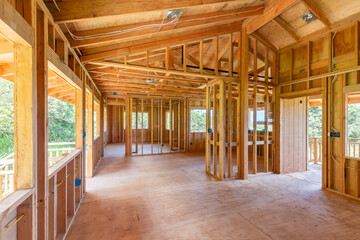 new custom home interior construction