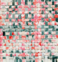 Paper Weaving Collage With Red Drops