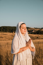 Young Woman Practicing Spirituality And Healing