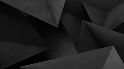 Wall Mural - abstract gray geometric shapes of triangles. concrete background. 3d rendering