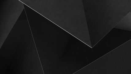 Wall Mural - abstract gray geometric shapes of triangles. concrete background. 3d rendering