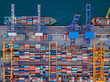 © Konstantin Trubavin/Westend61 - Russia, Primorsky Krai, Vladivostok, Aerial view of cargo containers in commercial dock