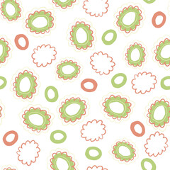 Wall Mural - seamless nature pattern background with cute multicolour flower