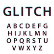 © magr80 - Vector Glitch alphabet. Modern social media font
