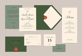 Poster - Wedding Invitation Card Mockup