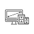 © Art Alex - Responsive web design. Minimalist pages layout template adaptive for all devices - computer, tablet and smartphone. Vector black icon.