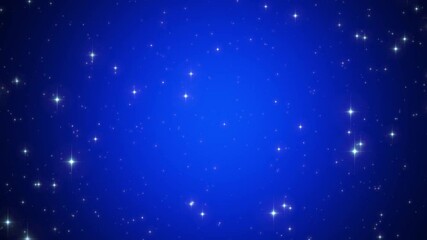 Wall Mural - moving silver stars night sky video