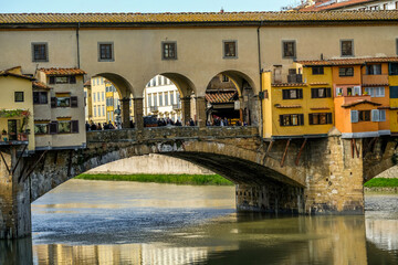 Wall Mural - Ponte Ponte Vecchio historic bridge in Florence, Tuscany Italy