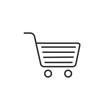 © Art Alex - Shopping cart icon in flat style. Trolley. Vector black icon.