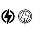 Electricity icon vector set. charging illustration sign collection. amperage symbol.