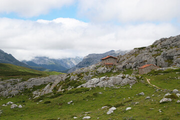 Sticker - Mountainous landscape in Northern Spain