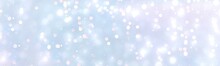 Abstract Blue  Light Background - Christmas Winter Background Banner