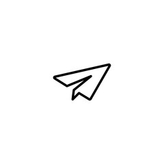 Wall Mural - Paper plane line icon vector, Paper plane symbol