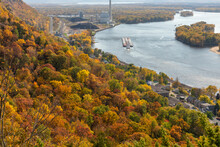 Mississippi River Scenic View In Autumn