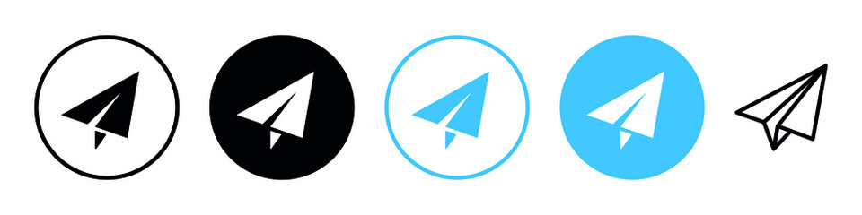 Leinwandbilder - Paper plane icon, Send Message symbol logo for website, mobile, logo, app, UI
