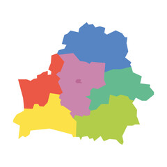 Poster - Belarus - map of regions