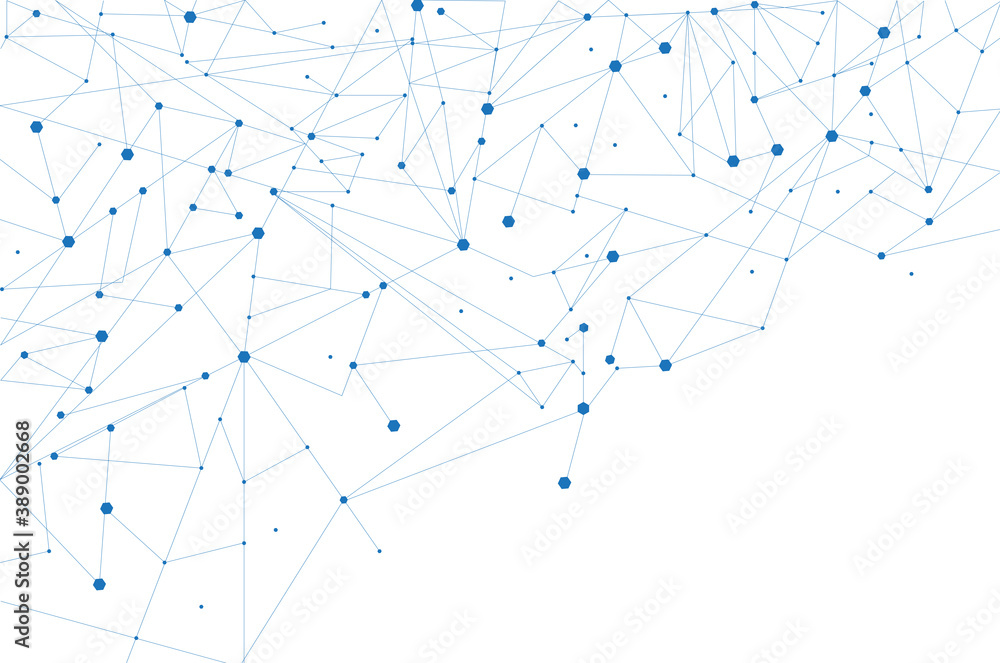 Network abstract connection isolated on white background. Network ...