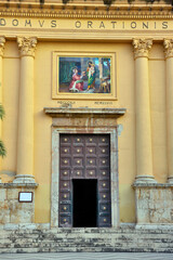 Wall Mural - the cathedral or mother church in neoclassical style   Sant'Agata di Militello Sicily Italy