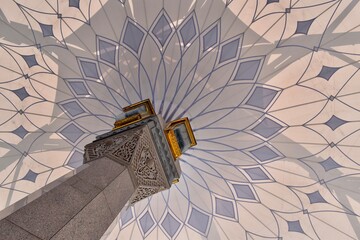 Detail of a Medina Haram Piazza shading umbrella, Medina, Saudi Arabia, KSA