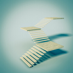 Wall Mural - abstract image of concrete stairs, nobody around.