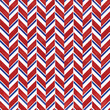 © Dotsby - Vector blue red striped chevrons seamless pattern