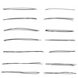 © Nikola - Set of handmade, hand drawn underline strokes isolated on white background EPS Vector