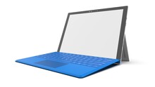 Laptop similar to microsoft surface pro computer with white screen