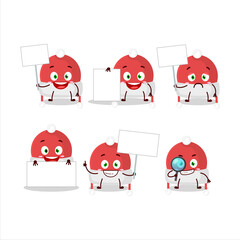 Sticker - Christmas hat cartoon character bring information board