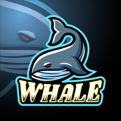 Wall Mural - Whale esport logo mascot design
