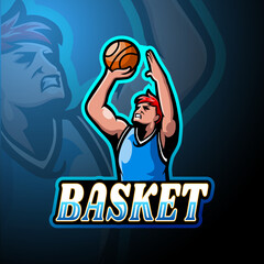 Wall Mural - Basketball esport logo mascot design